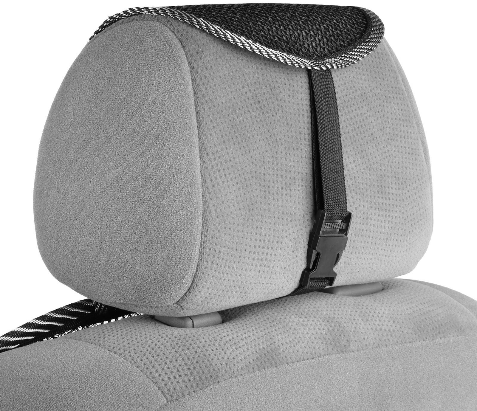 Накидка-массажер на сидение Nova Bright, с подголовником, черная, 132 х 52 см