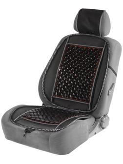 Накидка-массажер на сидение Nova Bright, с подголовником, черная, 132 х 52 см