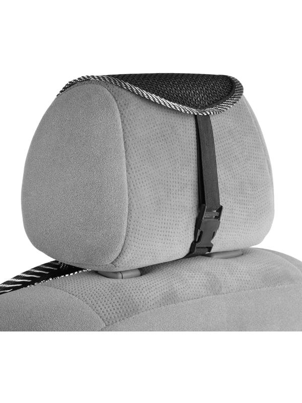 Накидка-массажер на сидение Nova Bright, с подголовником, черная, 132 х 52 см