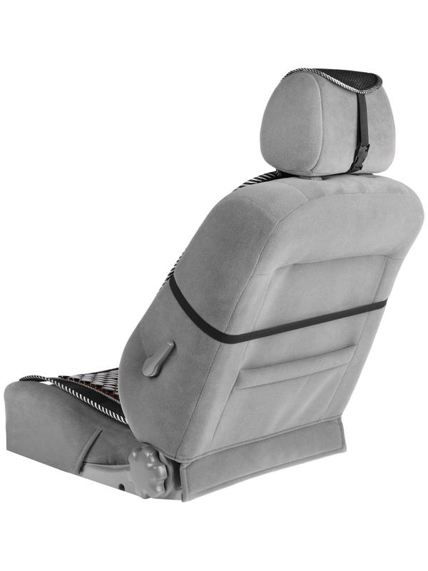 Накидка-массажер на сидение Nova Bright, с подголовником, черная, 132 х 52 см