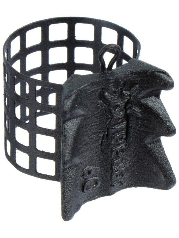 Груз-кормушка металлическая X-FEEDER ME ALLIGATOR M PERFO, цвет Matt Black, 60 г, 28 мл