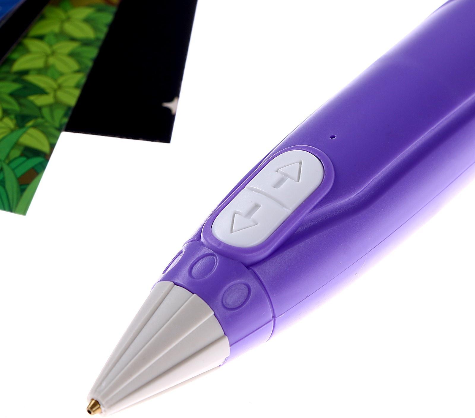 3D ручка, набор PCL пластика светящегося в темноте, мод. PN014, цвет фиолетовый