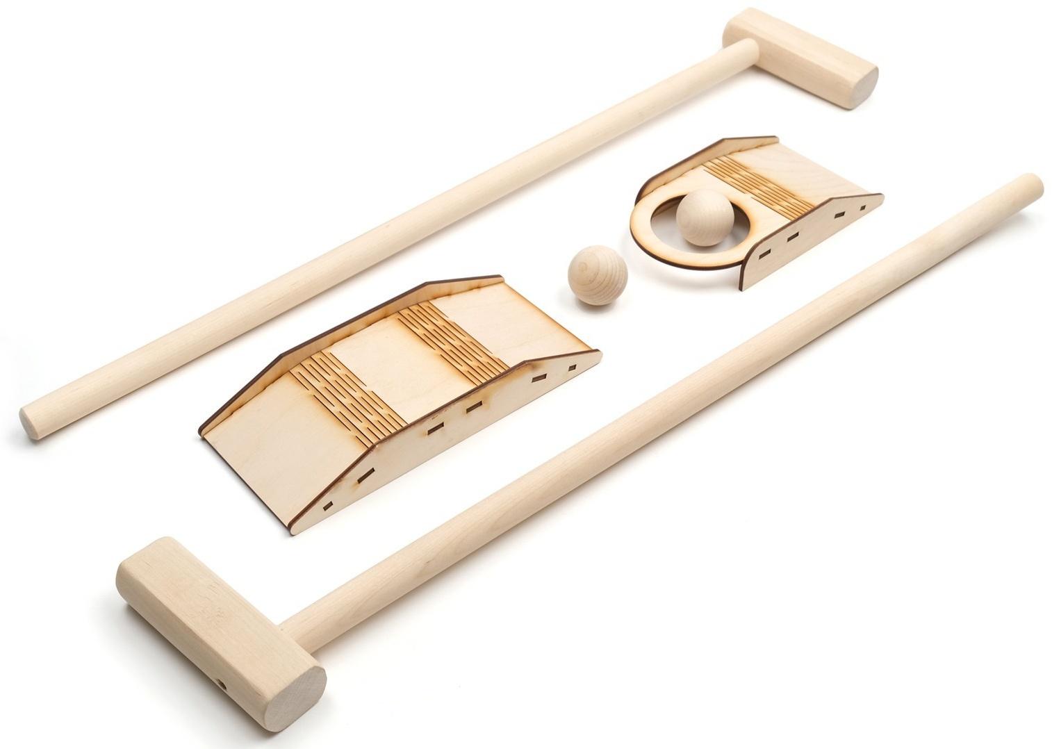 Мини-гольф: лунка, горка, 2 клюшки, 2 мячика