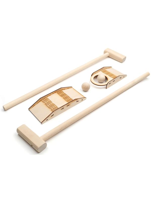 Мини-гольф: лунка, горка, 2 клюшки, 2 мячика