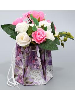 Аквабокс «Цветы», 14.5 х 14.5 х 14.5 см