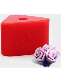 Силиконовый молд «Тройник розочки», 5,7×5,7×4,5 см