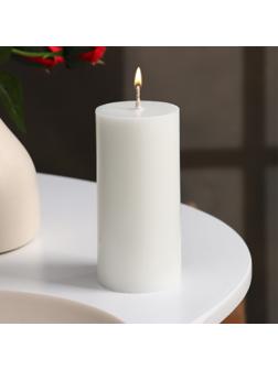 Свеча-цилиндр гладкая,5х10 см, пальмовый воск, белая, 6 ч