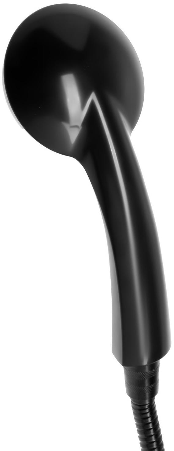 Набор для душа ZEIN Z2707, шланг 150 см, гайки металл, втулка латунь, лейка 1 режим, черный 941765