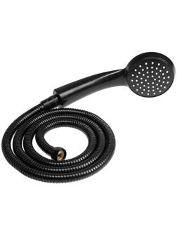Набор для душа ZEIN Z2707, шланг 150 см, гайки металл, втулка латунь, лейка 1 режим, черный 941765