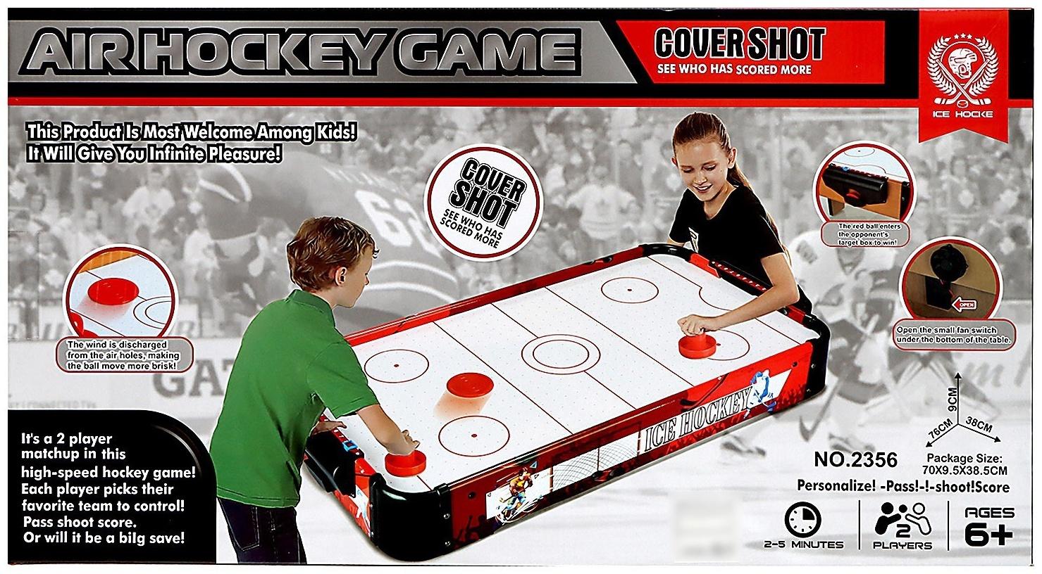 Настольный аэрохоккей «Лидер», работает от батареек