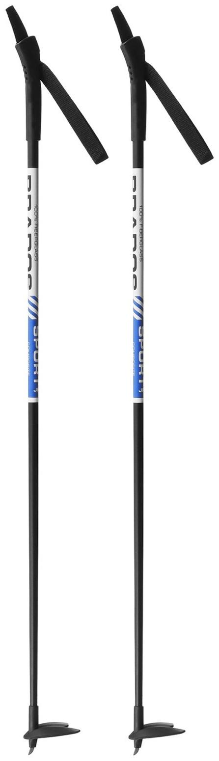 Палки лыжные стеклопластиковые, длина 100 см, цвета МИКС