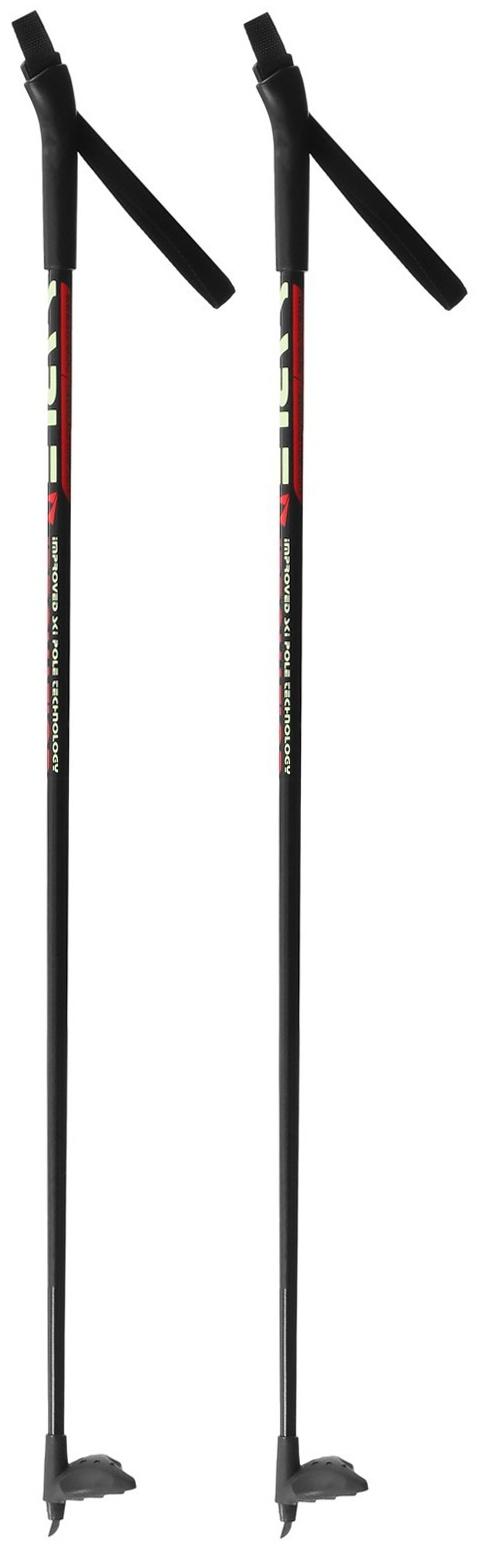 Палки лыжные стеклопластиковые, длина 100 см, цвета МИКС