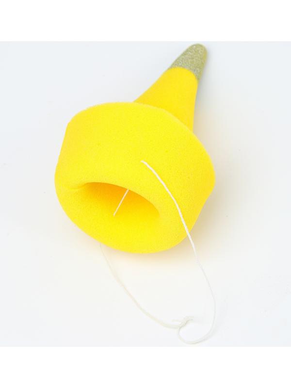 Карнавальный колпак «Клоун» на резинке, жёлтый, поролон