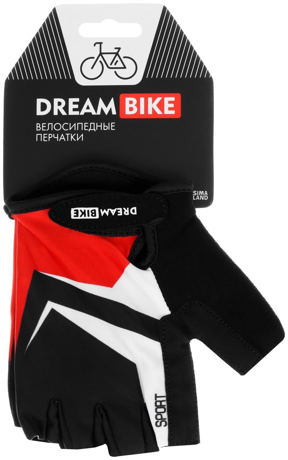 Перчатки велосипедные Dream Bike, с гелевыми вставками, мужские, р. M