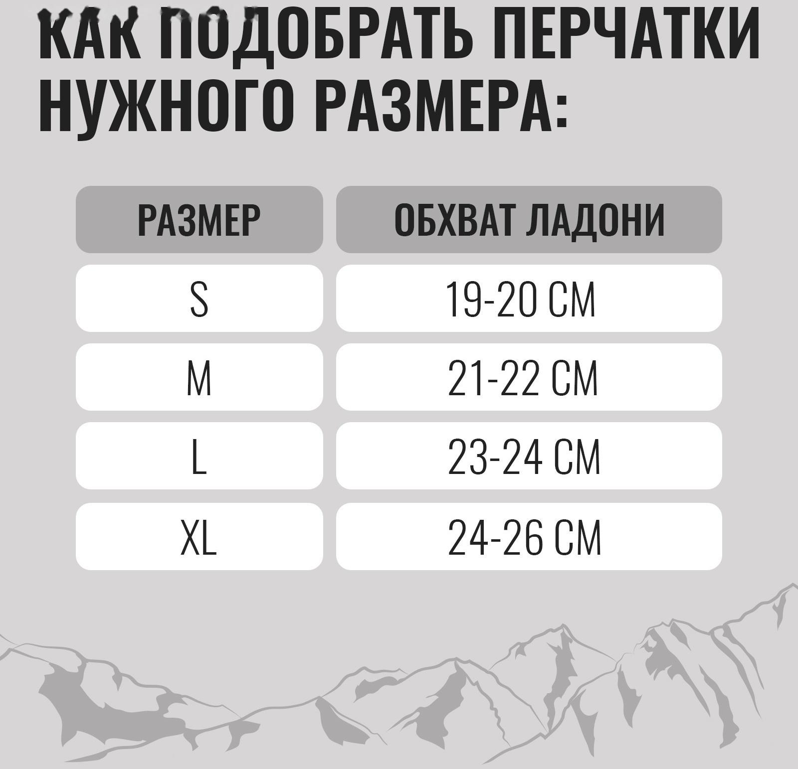 Перчатки лыжные ONLYTOP модель 2099, р. L