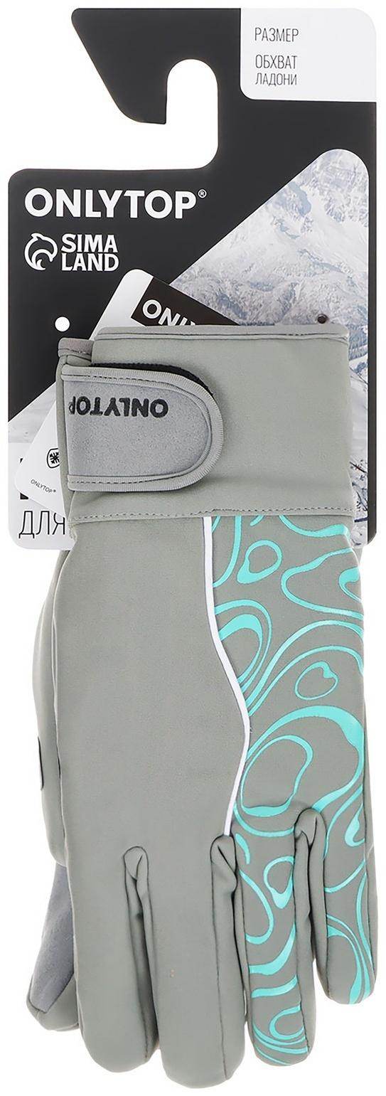 Перчатки лыжные ONLYTOP модель 2099, р. L