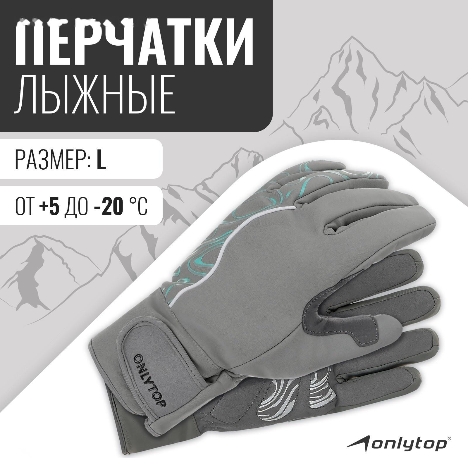 Перчатки лыжные ONLYTOP модель 2099, р. L