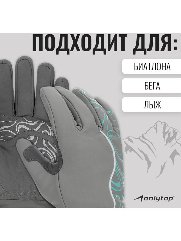 Перчатки лыжные ONLYTOP модель 2099, р. L