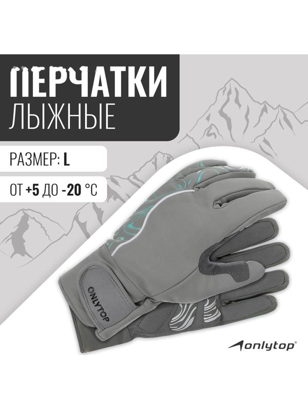 Перчатки лыжные ONLYTOP модель 2099, р. L
