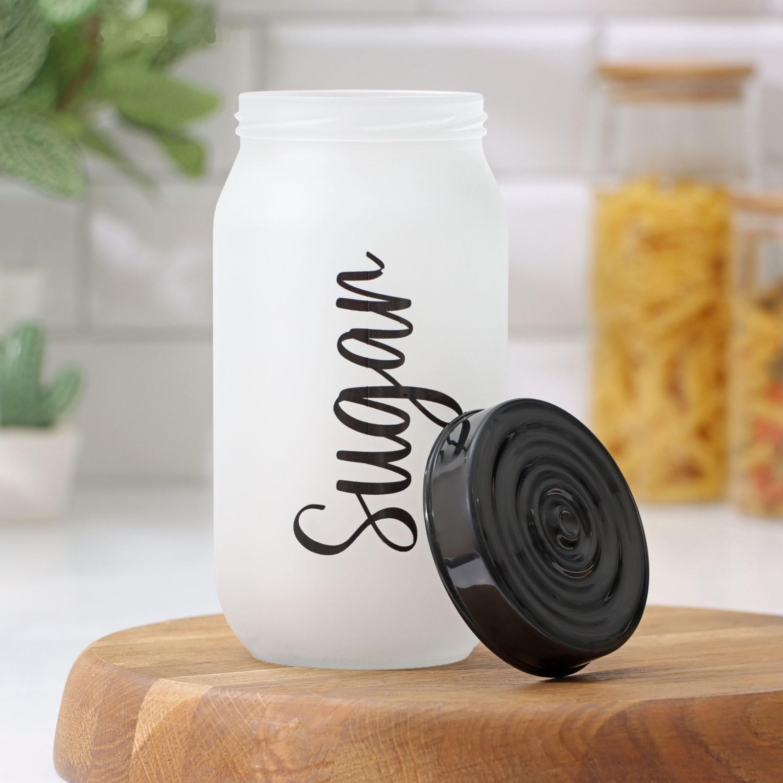 Банка стеклянная для сыпучих продуктов «Классика», 1 л, надпись МИКС