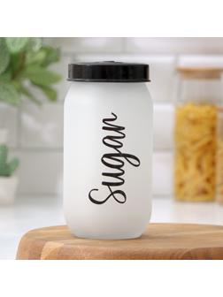 Банка стеклянная для сыпучих продуктов «Классика», 1 л, надпись МИКС