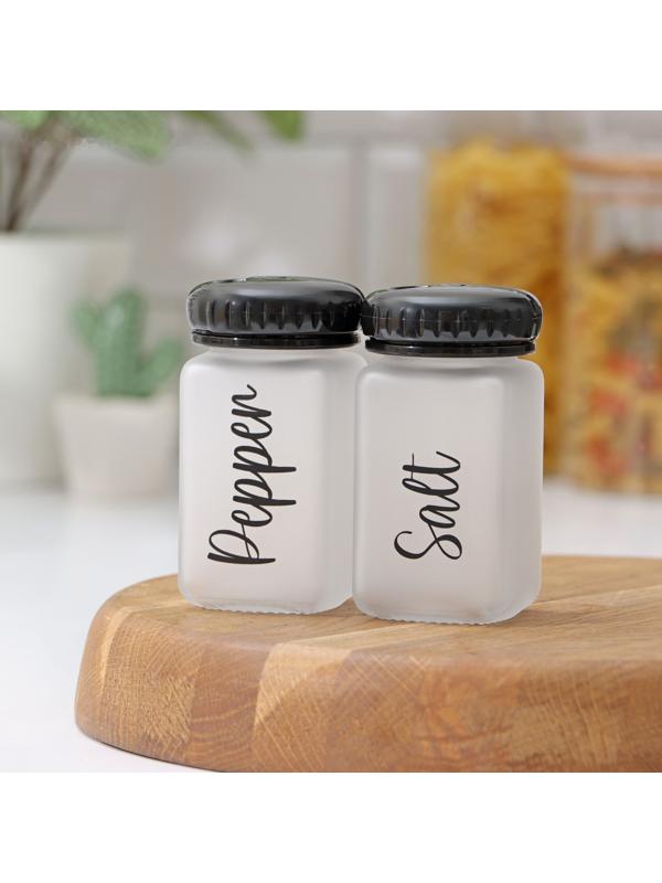 Набор для специй на подставке «Классика», 2 предмета: солонка 150 мл, перечница 150 мл