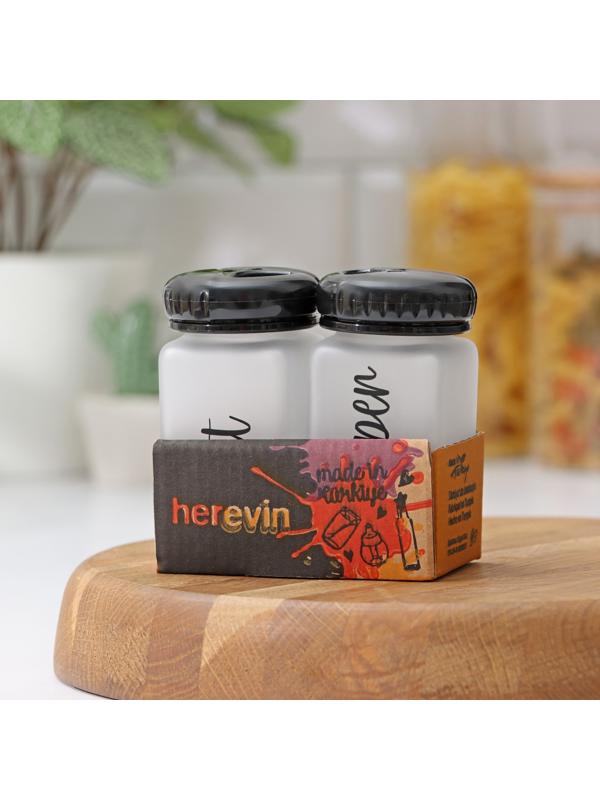 Набор для специй на подставке «Классика», 2 предмета: солонка 150 мл, перечница 150 мл