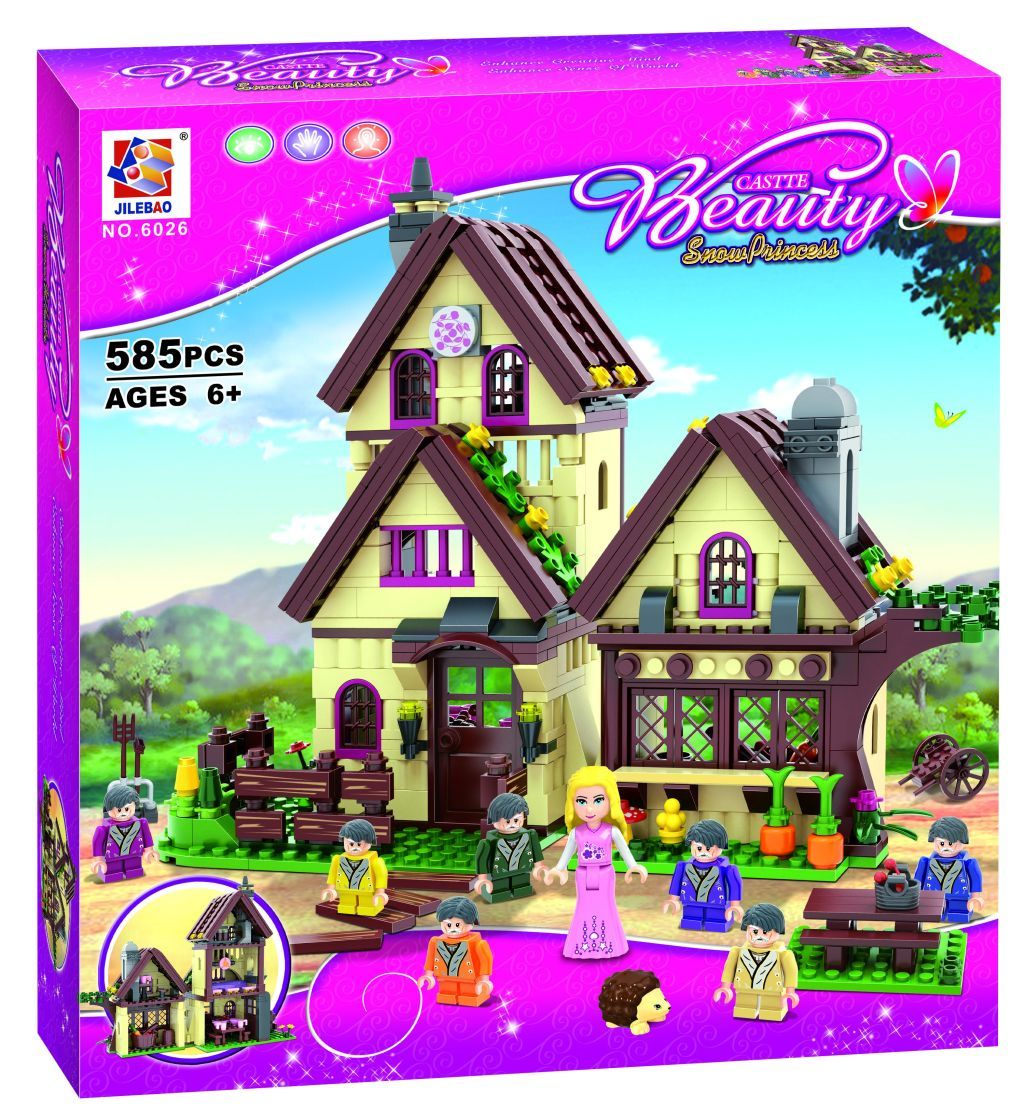 Конструктор JILEBAO «Белоснежка в доме гномов» 6026 Disney Princess / 585 деталей