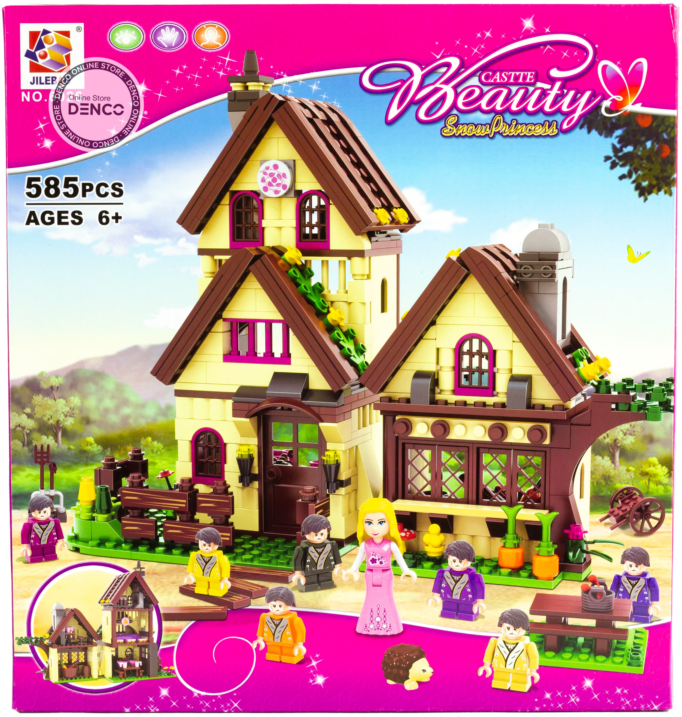 Конструктор JILEBAO «Белоснежка в доме гномов» 6026 Disney Princess / 585 деталей