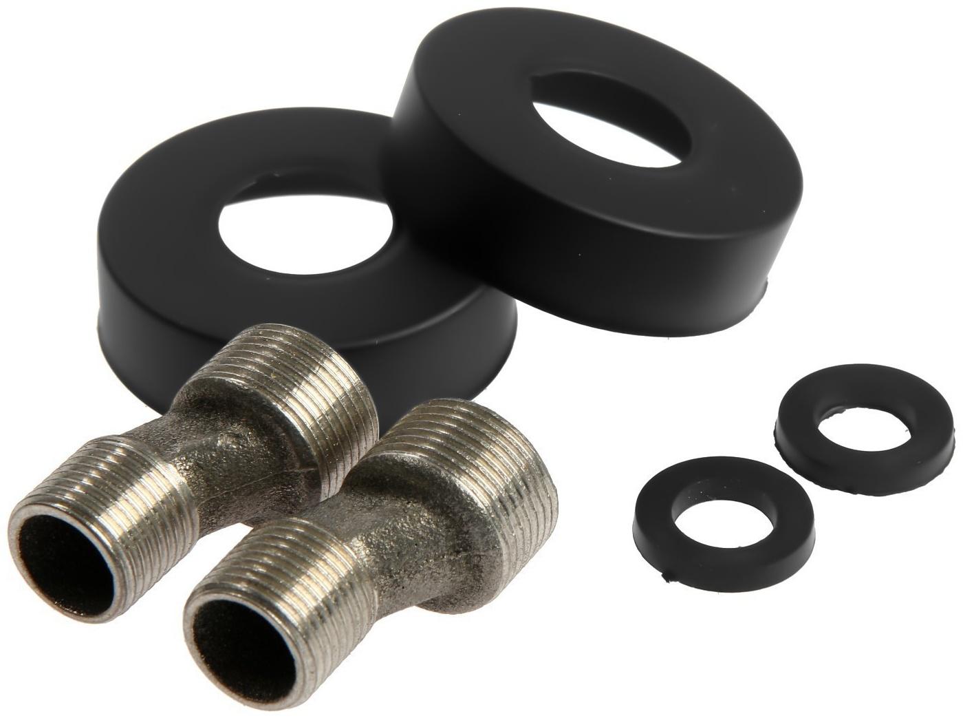 Душевая система ZEIN ZS-65BL, смеситель, троп. и ручная лейка квадрат, нерж. сталь, черный