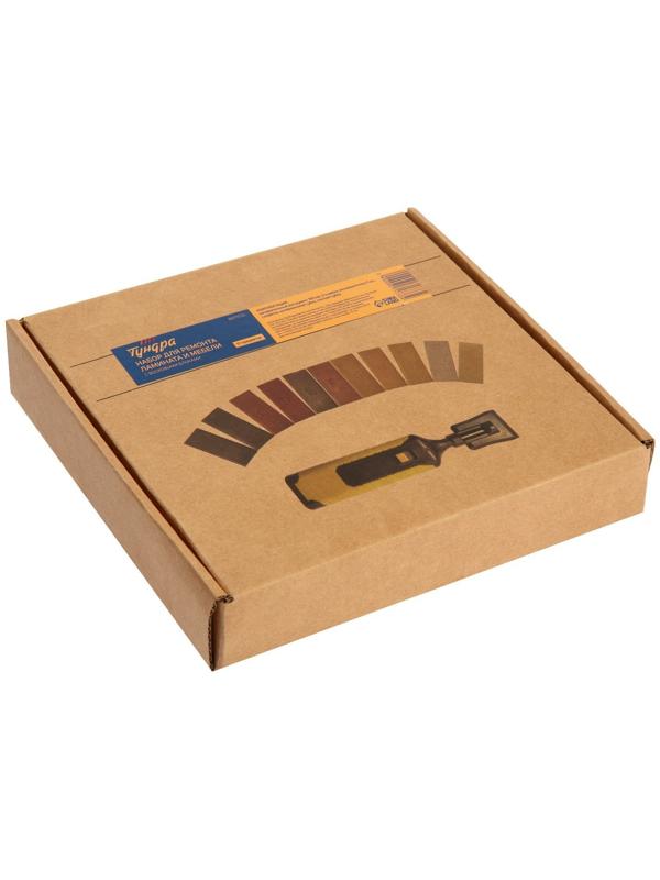 Набор для ремонта ламината и мебели ТУНДРА, с восковыми блоками, 17 предметов