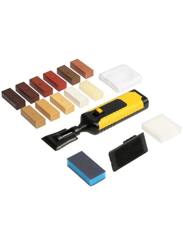 Набор для ремонта ламината и мебели ТУНДРА, с восковыми блоками, 17 предметов