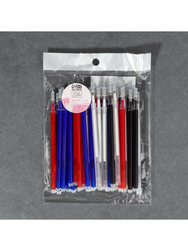 Набор стержней, термоисчезающих, 40 шт, цвет белый/красный/чёрный/синий