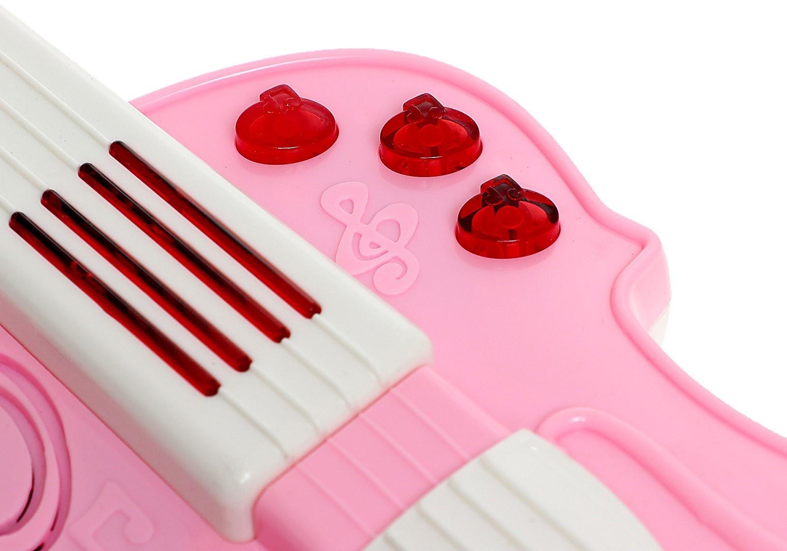 Игрушка музыкальная «Скрипка», световые и звуковые эффекты, цвет розовый