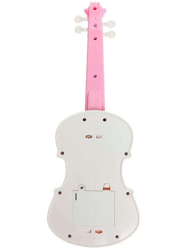 Игрушка музыкальная «Скрипка», световые и звуковые эффекты, цвет розовый