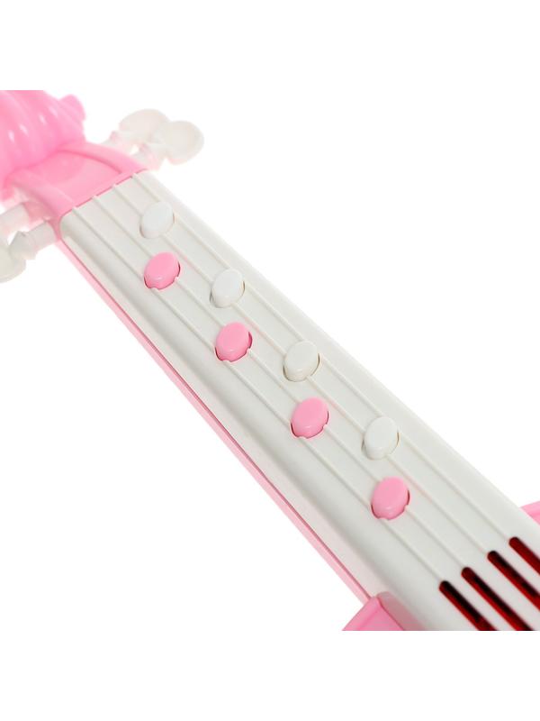 Игрушка музыкальная «Скрипка», световые и звуковые эффекты, цвет розовый