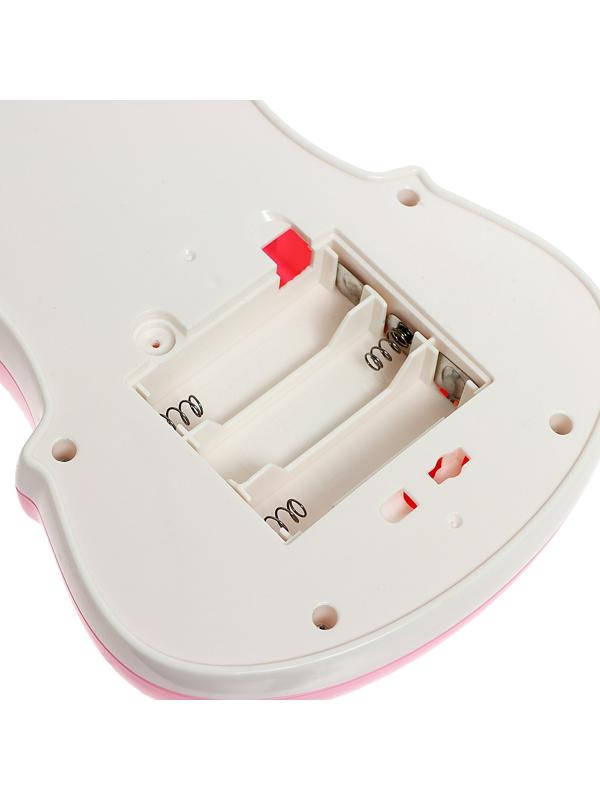 Игрушка музыкальная «Скрипка», световые и звуковые эффекты, цвет розовый