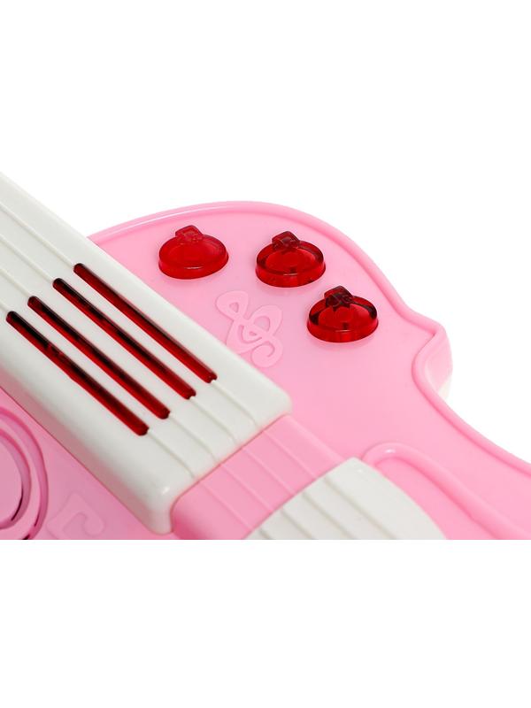 Игрушка музыкальная «Скрипка», световые и звуковые эффекты, цвет розовый