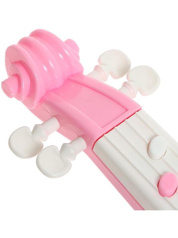 Игрушка музыкальная «Скрипка», световые и звуковые эффекты, цвет розовый