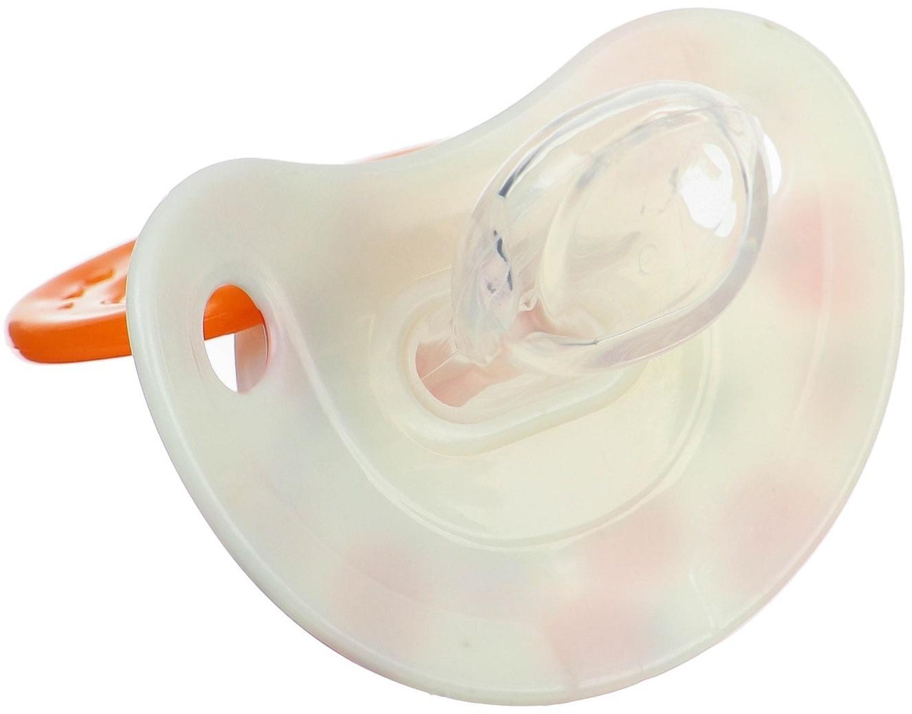 Соска - пустышка ортодонтическая, силикон, +3мес., «Божья коровка»