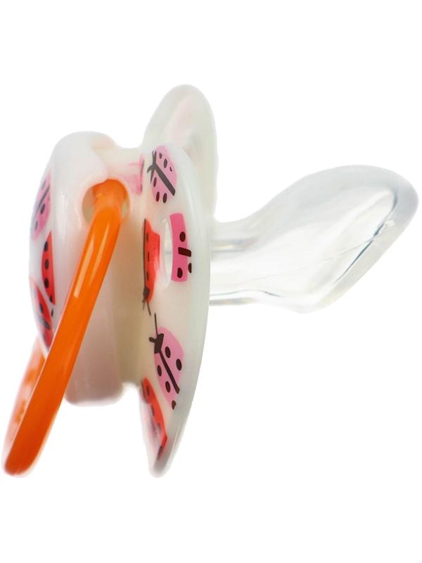 Соска - пустышка ортодонтическая, силикон, +3мес., «Божья коровка»