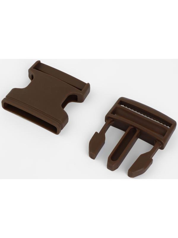 Фастекс 38 мм, нагрузка до 15 кг, 10 шт, цвет тёмно-коричневый