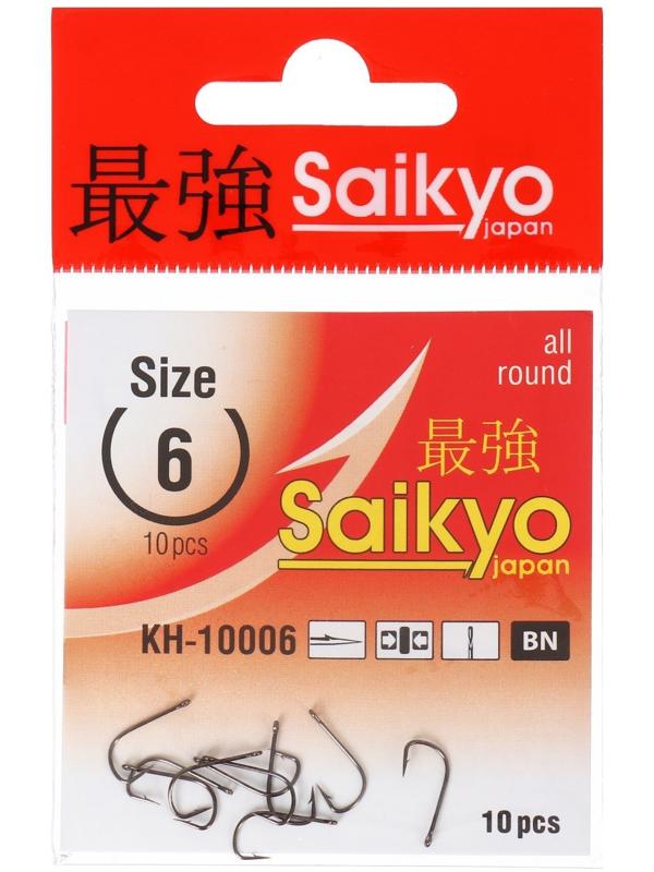 Крючки Saikyo KH-10006 Sode Ring BN № 6, 10 шт