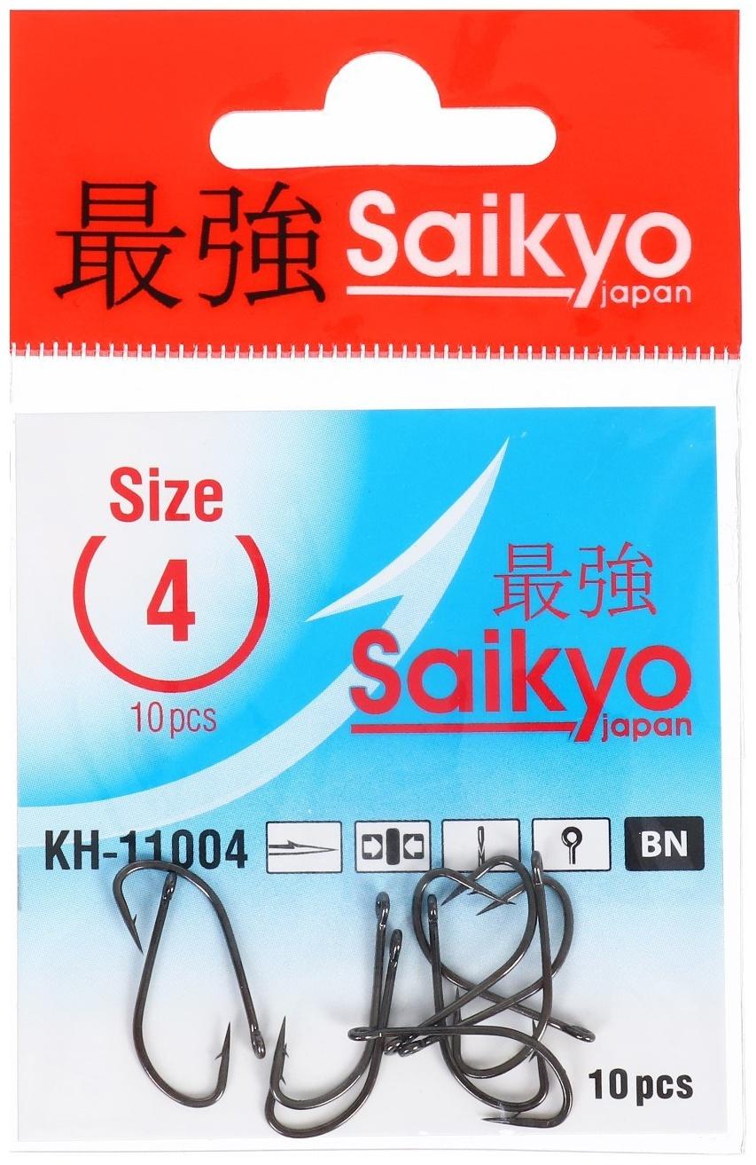 Крючки Saikyo KH-11004 Crystal BN № 4, 10 шт