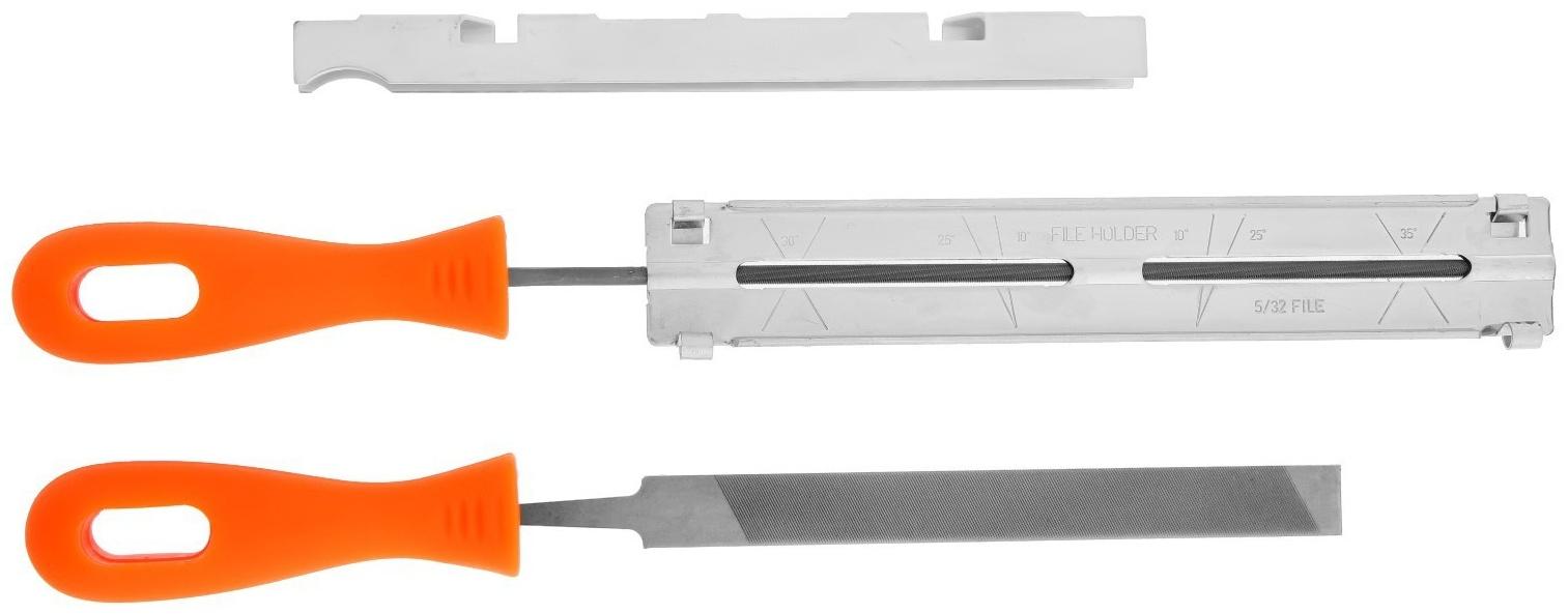 Набор для заточки цепей пил ТУНДРА, сталь ШХ15, шаг 1/4