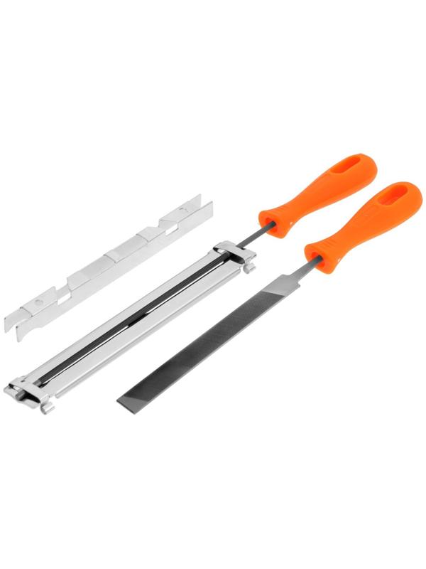 Набор для заточки цепей пил ТУНДРА, сталь ШХ15, шаг 1/4