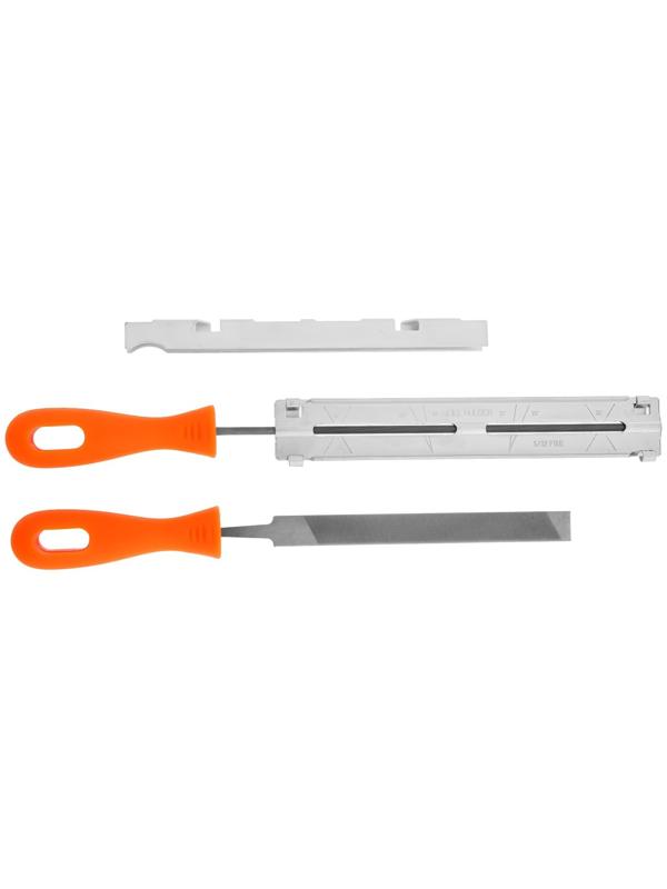 Набор для заточки цепей пил ТУНДРА, сталь ШХ15, шаг 1/4