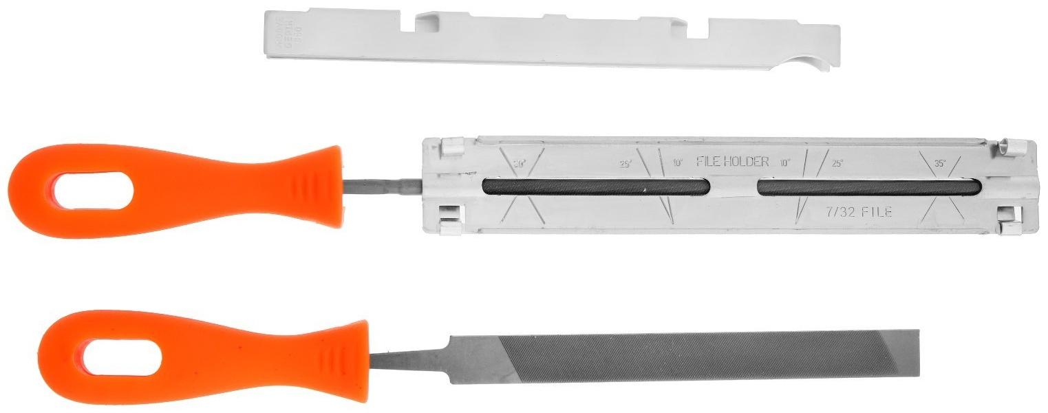 Набор для заточки цепей пил ТУНДРА, сталь ШХ15, шаг 3/8