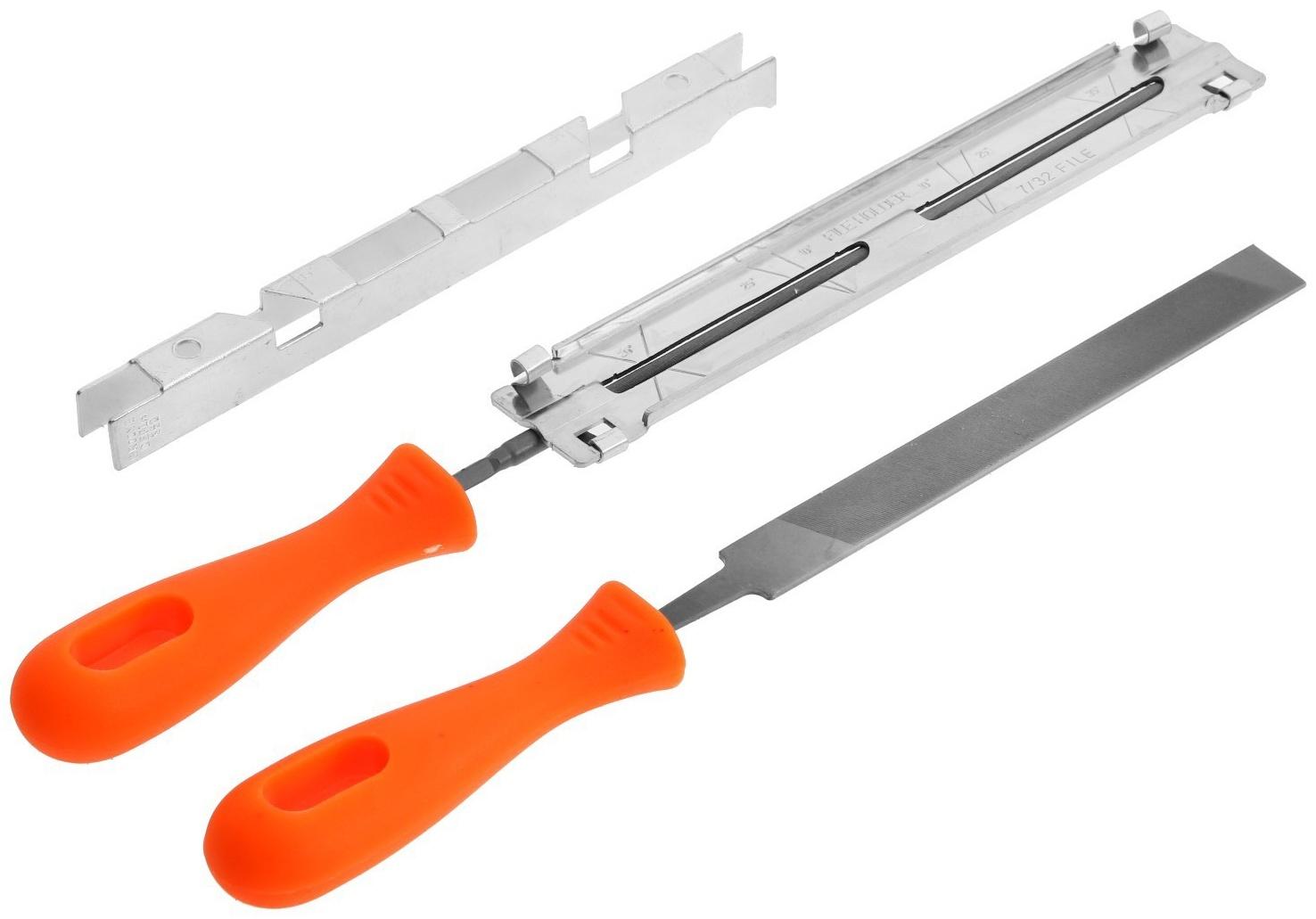 Набор для заточки цепей пил ТУНДРА, сталь ШХ15, шаг 3/8