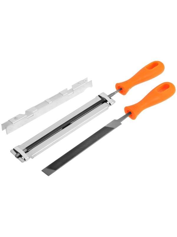 Набор для заточки цепей пил ТУНДРА, сталь ШХ15, шаг 3/8